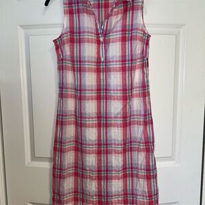 J. McLaughlin Women's XS Sleeveless Plaid Knee Length Dress Multicolor